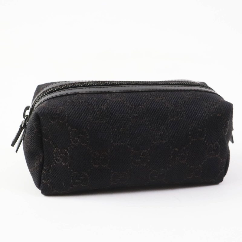 Gucci GG Canvas Leather Cosmetic Pouch 29596 - Barde - Image 3