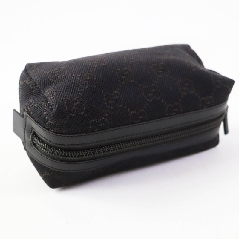 Gucci GG Canvas Leather Cosmetic Pouch 29596 - Barde - Image 4