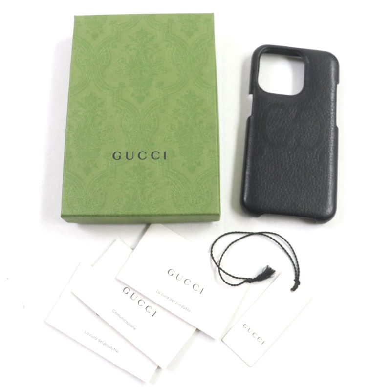 Gucci Jumbo GG Leather iPhone 15 Pro Case - Barde - Image 2