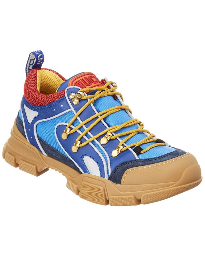 Gucci Flashtrek Leather & Mesh Sneaker - Barde