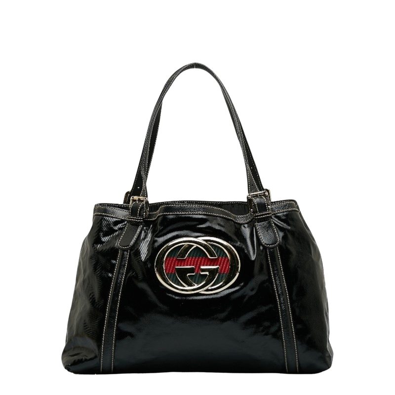 Gucci Double G  Patent Leather Tote Bag () - Barde