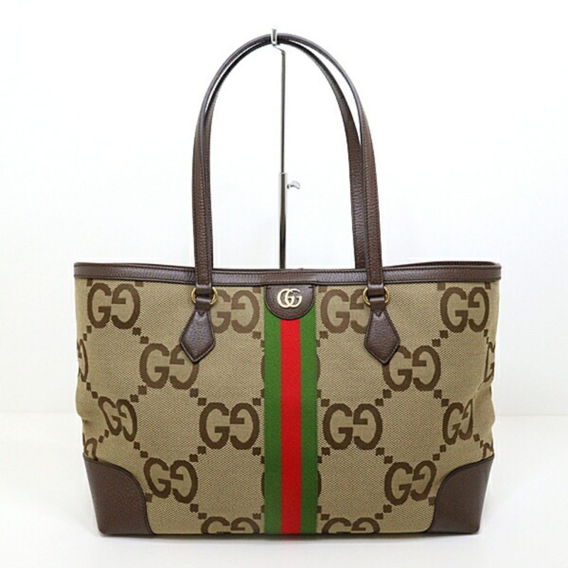 Gucci Gg Canvas  Camel   Color Gg Canvas Tote Bag (Pre-Owned) - Barde