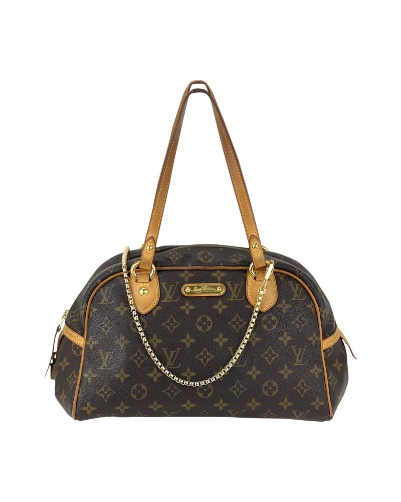 LOUIS VUITTON MONTORGUEIL PM  Monogram Canvas Shoulder Hand Bag Added Strap Pre owned - Barde