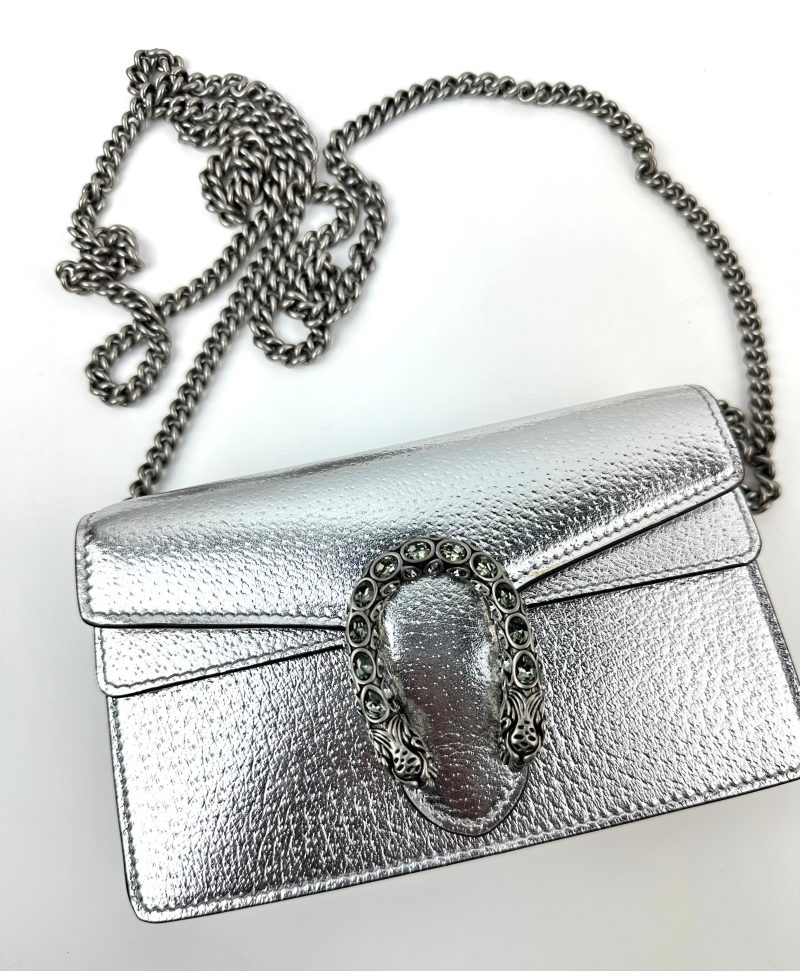 Gucci GG Dionysus Super Mini Bag Silver - Barde - Image 3