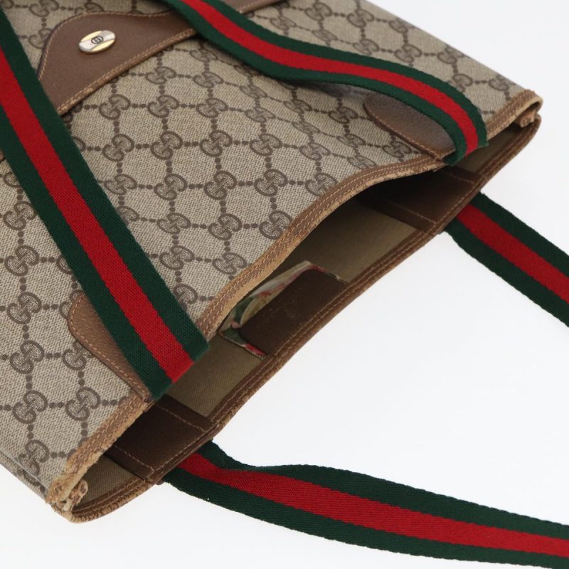 Gucci Gg Canvas Tote Bag Web Sherry Line Beige - Barde - Image 6