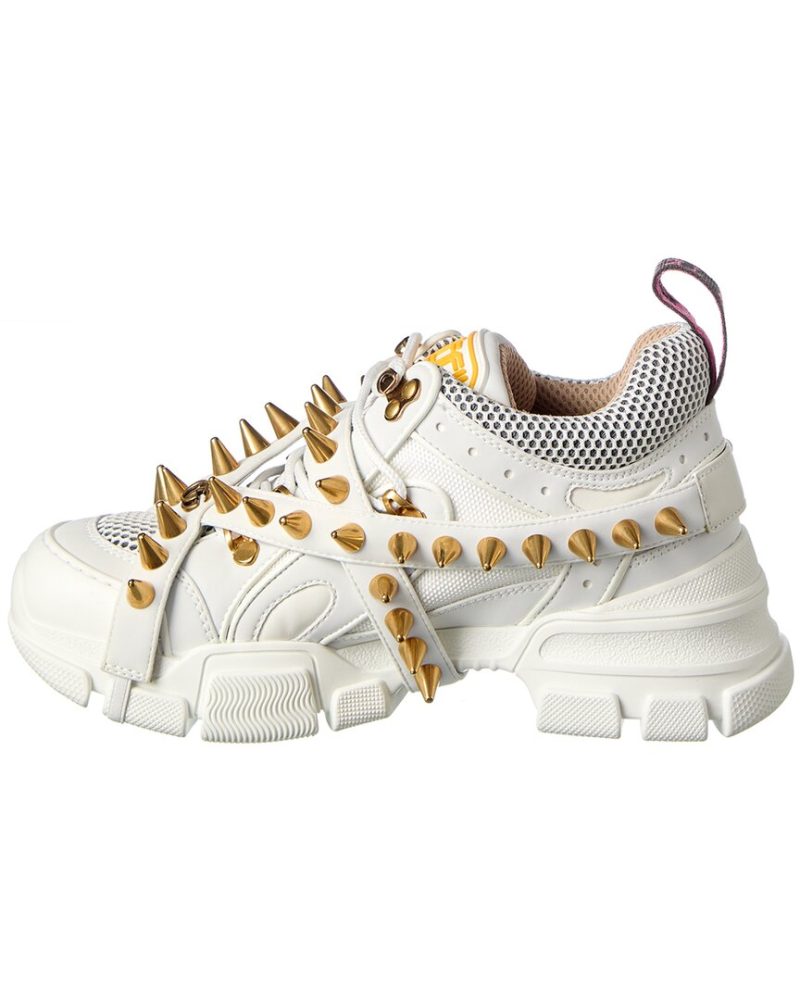 Gucci Flashtrek Leather & Mesh Sneaker - Barde - Image 2