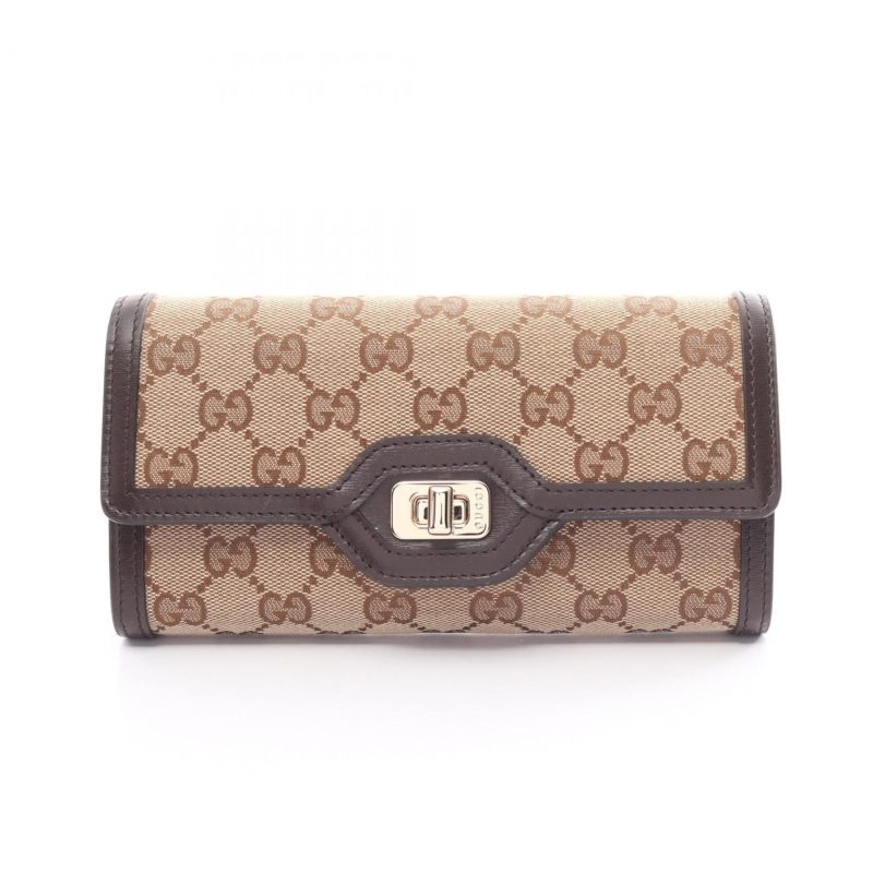 Gucci   Canvas Leather Long Wallet (Bi-Fold) - Barde