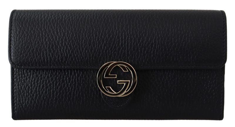 Gucci Elegant  Leather Wallet with GG Snap Women's Closure - Barde
