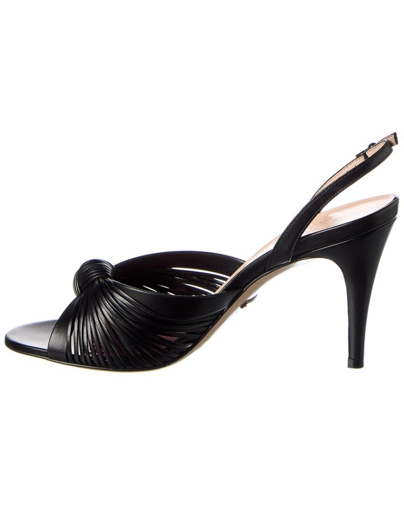 Gucci Crawford Leather Slingback Sandal - Barde - Image 2