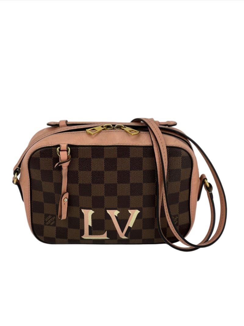 Louis Vuitton Santa Monica Damier Ebene Pink Leather Crossbody Bag - Barde