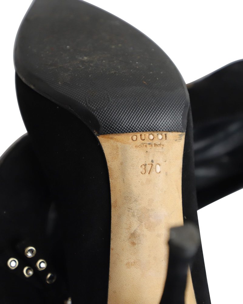Gucci Pointed Court Shoes in Black Suede - Barde - Image 5
