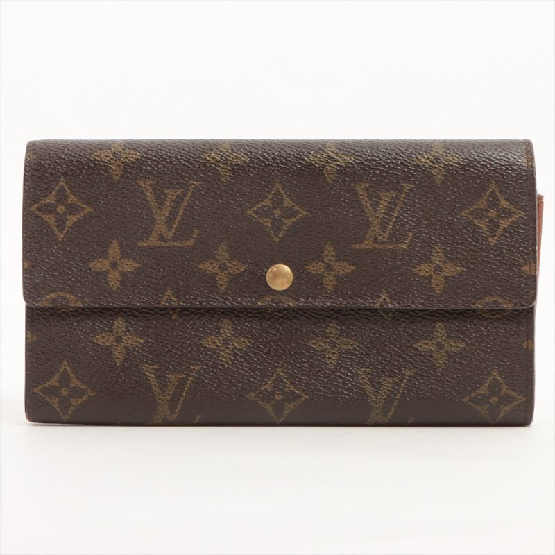 Louis Vuitton Monogram Pochette Porte Monet Creddie M61725 Th0072 Long Wallets - Barde