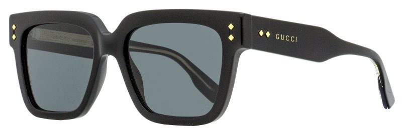 Gucci Men's Square Sunglasses GG1084S 001 Black/Gold 54mm - Barde