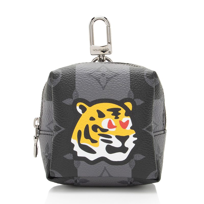 Louis Vuitton Monogram Eclipse LV Made Squared Pouch Bag Charm - Barde