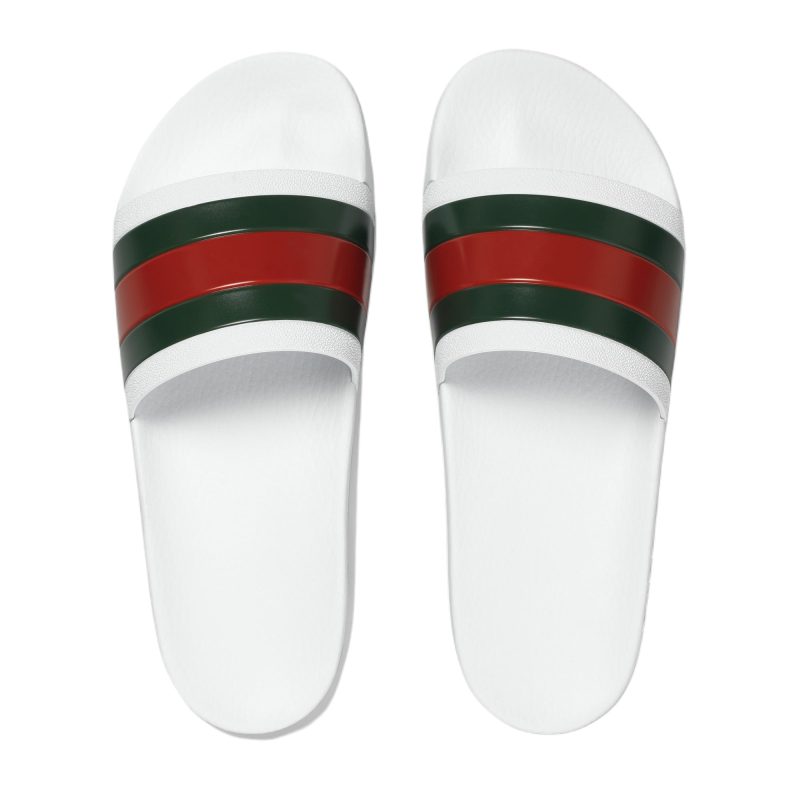Gucci Men's Web Rubber Slide Sandals - Barde - Image 3