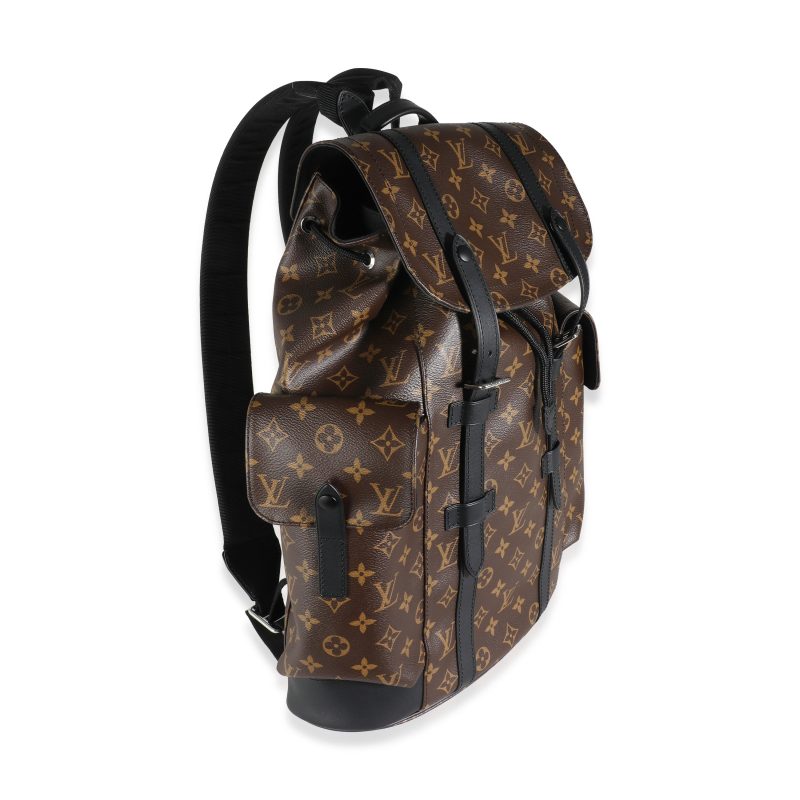 Louis Vuitton Monogram Macassar Canvas Christopher Backpack MM - Barde - Image 4