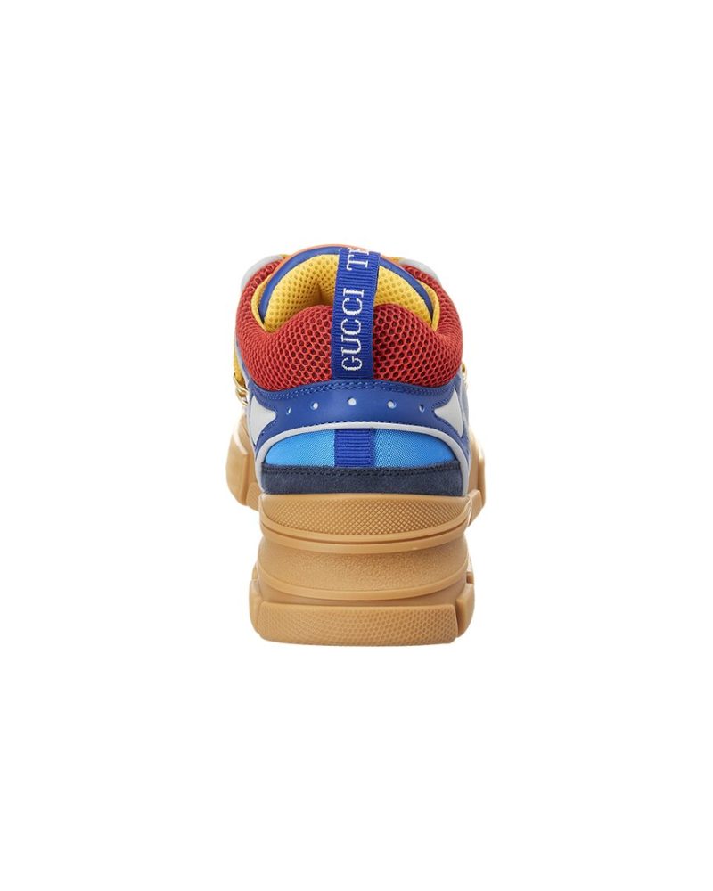 Gucci Flashtrek Leather & Mesh Sneaker - Barde - Image 3