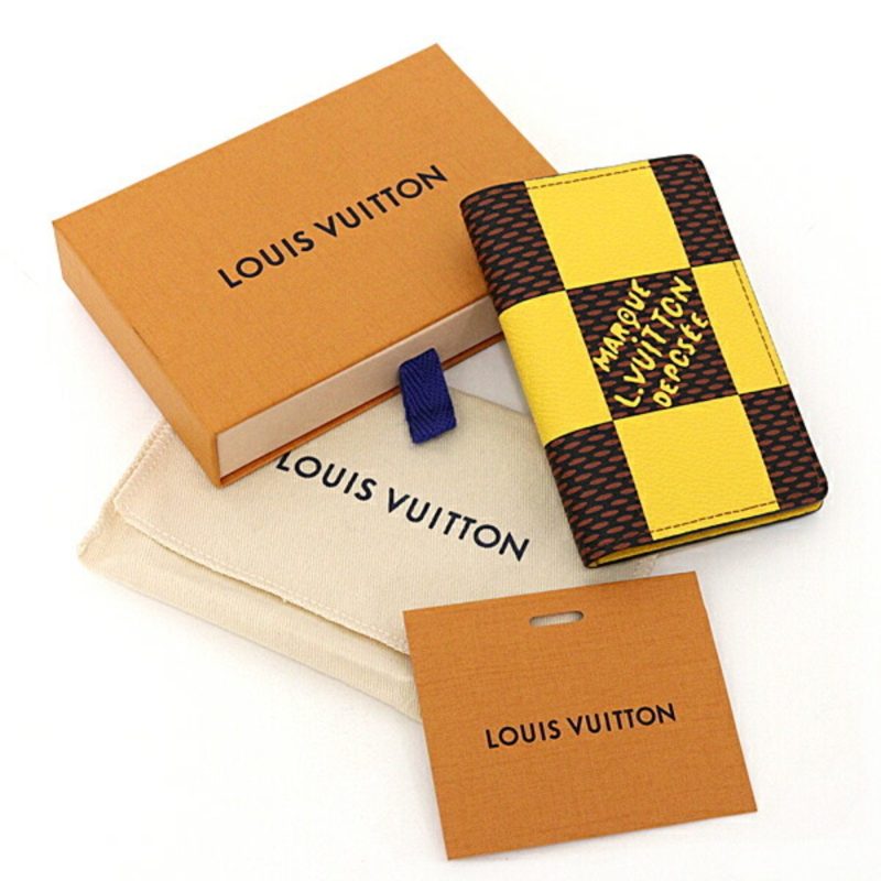 Louis Vuitton Damier Canvas yellow Damier Canvas Card Case - Barde - Image 2