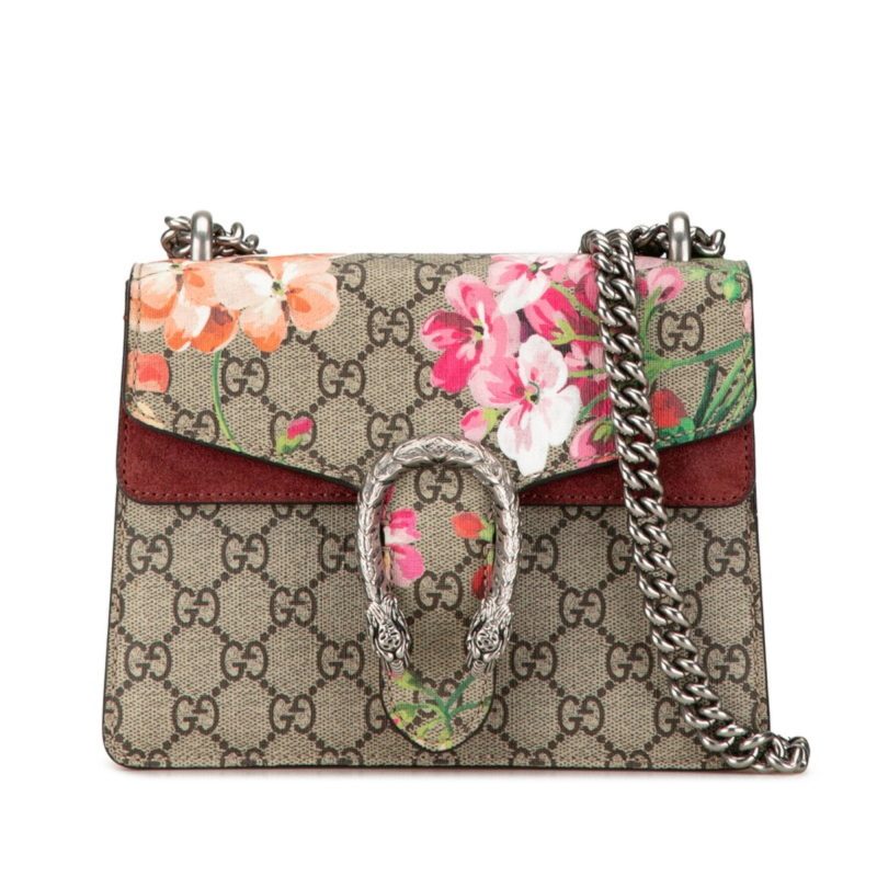 Gucci Gg Blooms  Wine Pvc Suede Shoulder Bag (Pre-Owned) - Barde