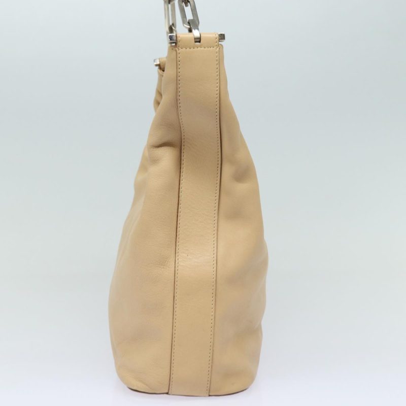Gucci Chain Shoulder Bag Leather Beige - Barde - Image 3