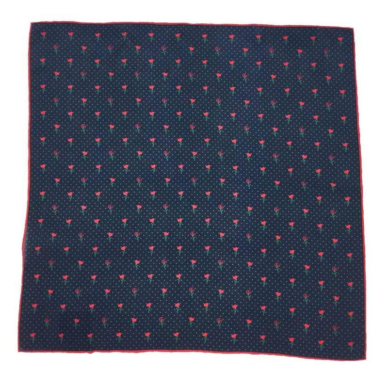 Gucci Navy  Color Silk Scarf (Pre-Owned) - Barde