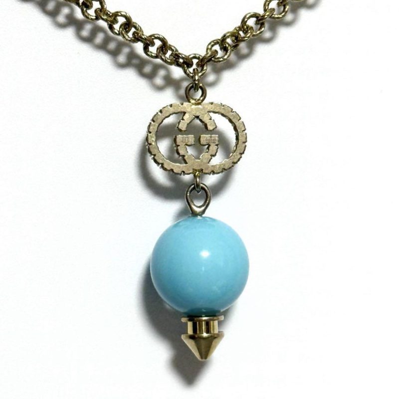 Gucci Metal Plastic Rhinestone Necklace (Pre-Owned) - Barde - Image 3