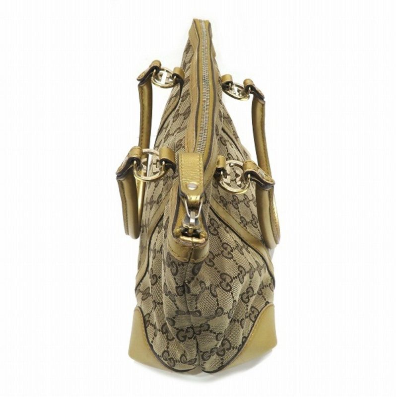 Gucci   Canvas Leather Tote Bag (Pre-Owned) - Barde - Image 4