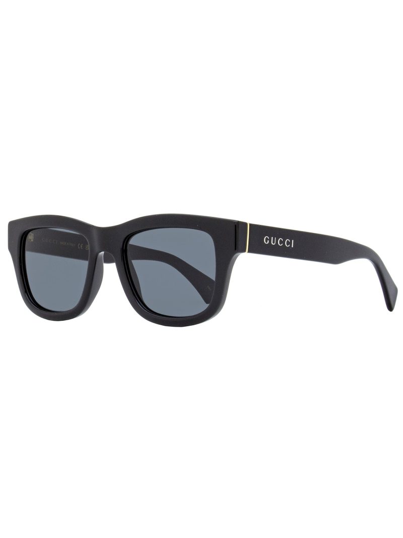 Gucci Men's Rectangular Sunglasses GG1135S 002 Black 51mm - Barde