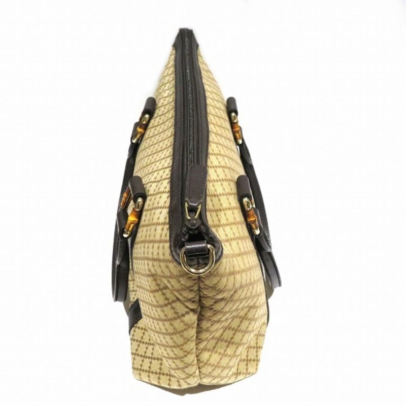 Gucci Diamante   Canvas Leather Tote Bag (Pre-Owned) - Barde - Image 4