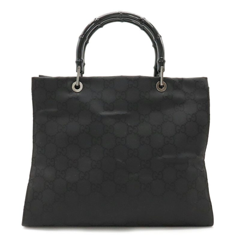 Gucci Nylon Bamboo Handbag Black - Barde