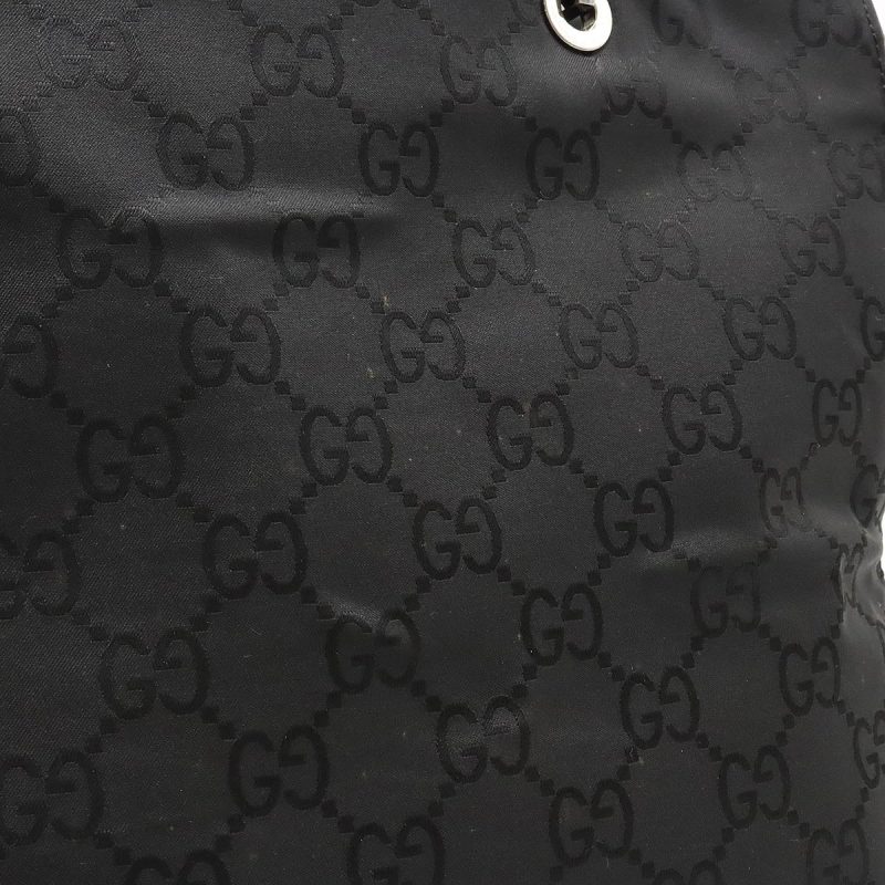 Gucci Nylon Bamboo Handbag Black - Barde - Image 8