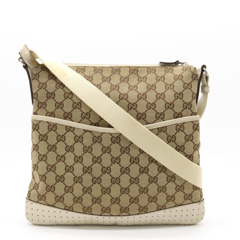 Gucci GG Canvas Leather Shoulder Bag 145857 - Barde