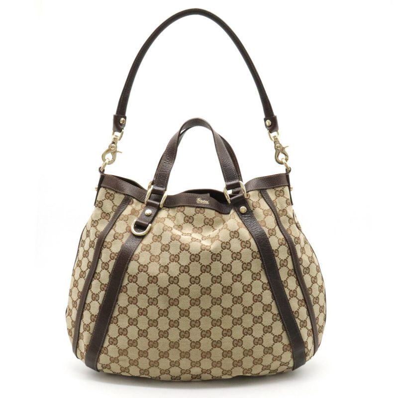 Gucci GG Canvas Leather Tote Bag 2WAY - Barde