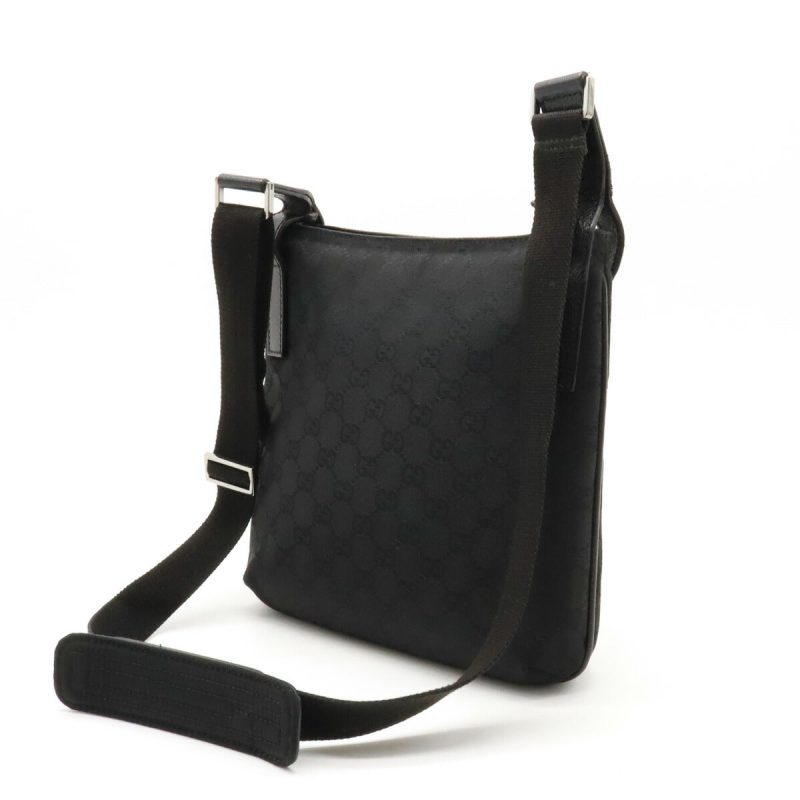 Gucci GG Canvas Leather Shoulder Bag Black - Barde - Image 2