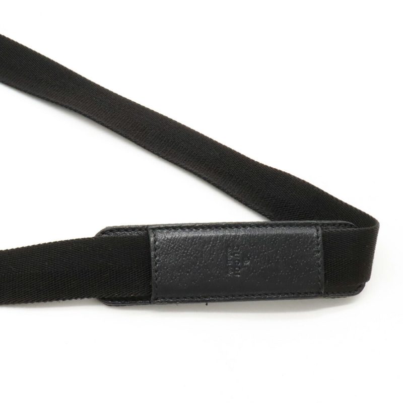 Gucci GG Canvas Leather Shoulder Bag Black - Barde - Image 4