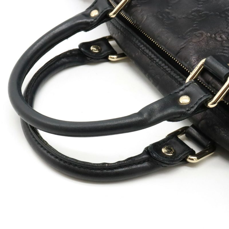 Gucci Leather 2WAY Handbag Mini Boston Black - Barde - Image 4