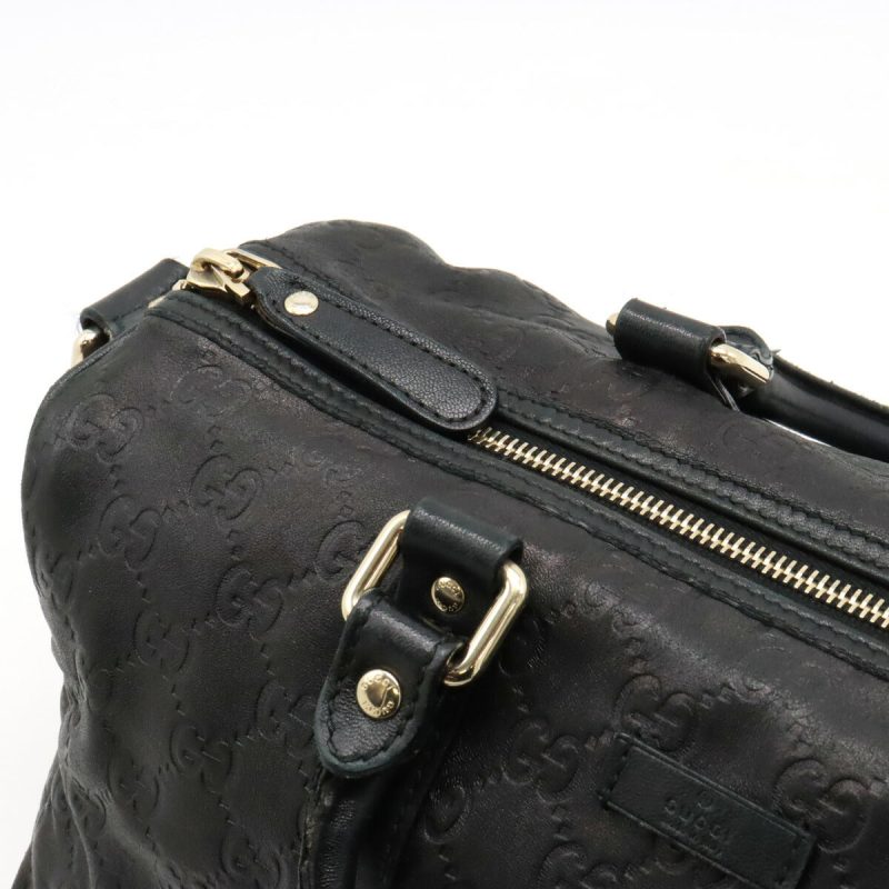 Gucci Leather 2WAY Handbag Mini Boston Black - Barde - Image 6