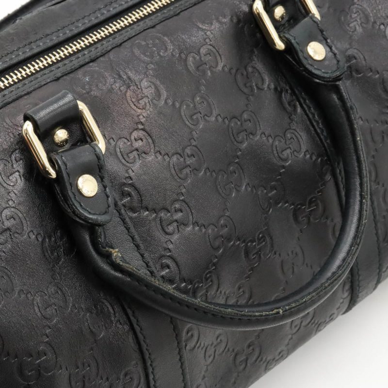 Gucci Leather 2WAY Handbag Mini Boston Black - Barde - Image 8