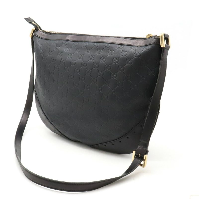 Gucci Leather Shoulder Bag Black 145991 - Barde - Image 2