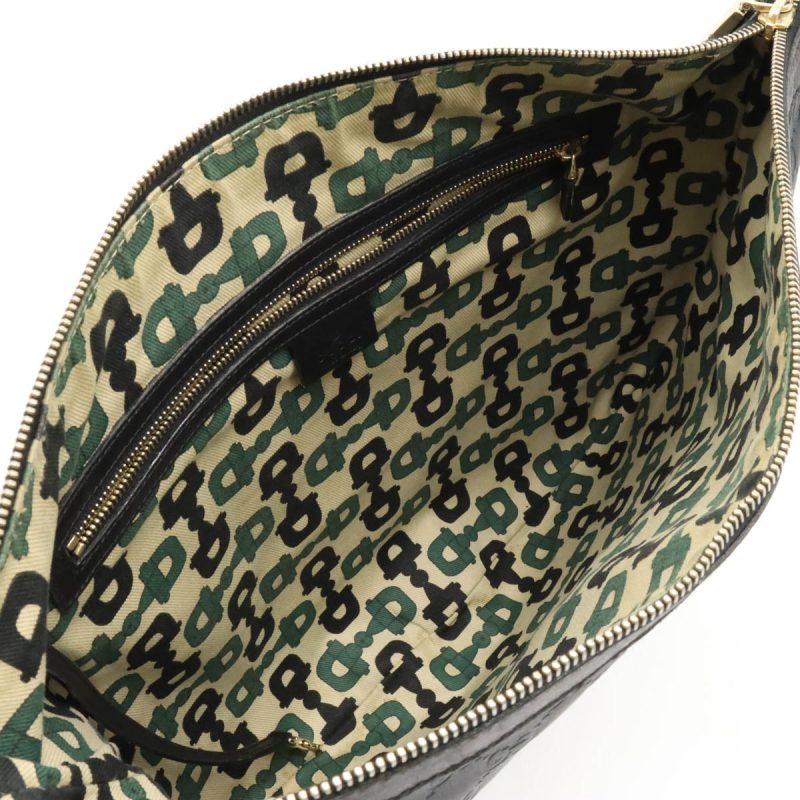 Gucci Leather Shoulder Bag Black 145991 - Barde - Image 4