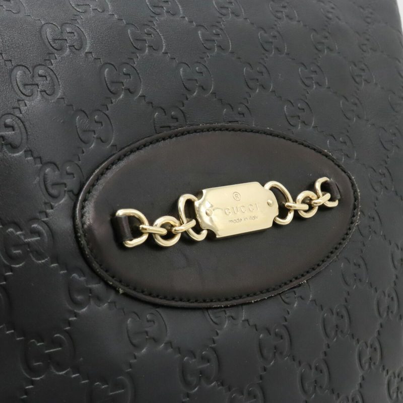 Gucci Leather Shoulder Bag Black 145991 - Barde - Image 7