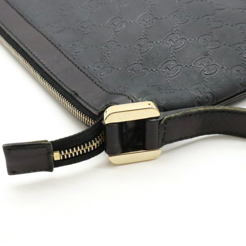 Gucci Leather Shoulder Bag Black 145991 - Barde - Image 8