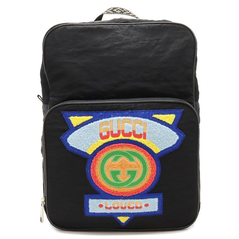 Gucci Nylon Terry Crosspatch Backpack Black - Barde