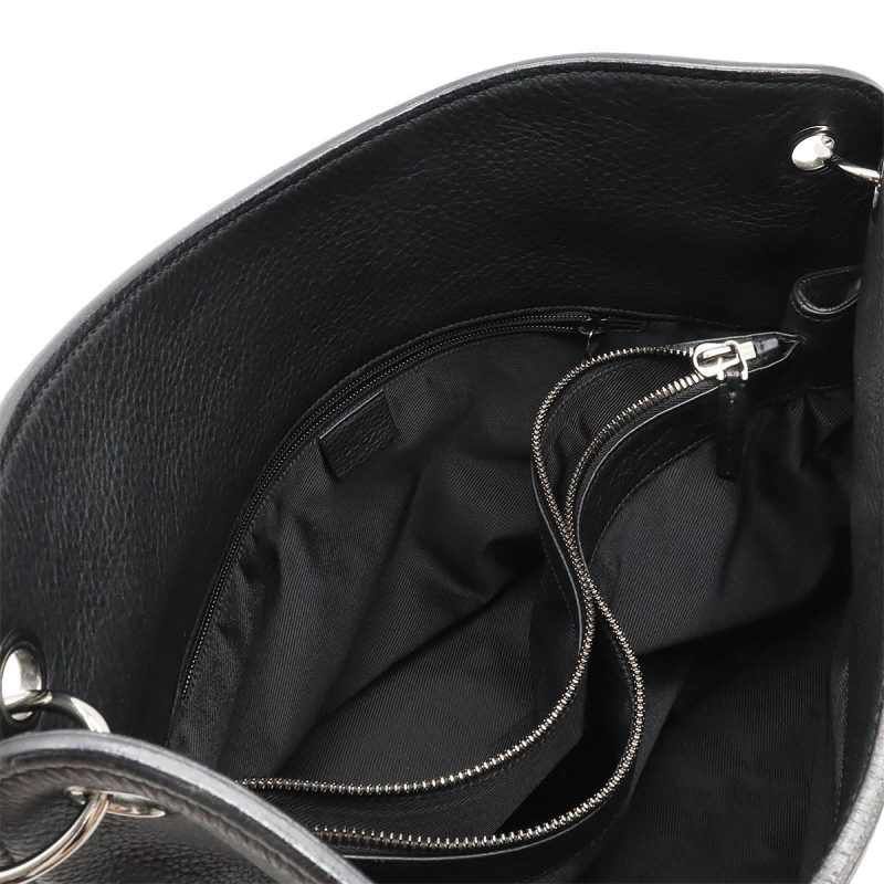 Gucci Leather Shoulder Bag Black - Barde - Image 5
