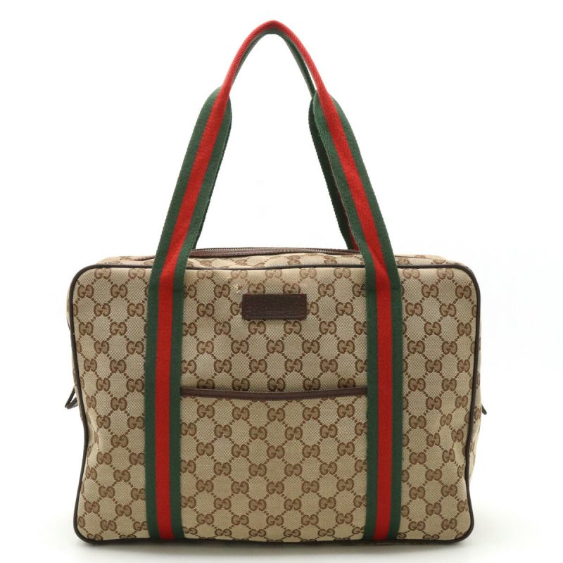Gucci GG Canvas Leather Tote Bag 189753 - Barde