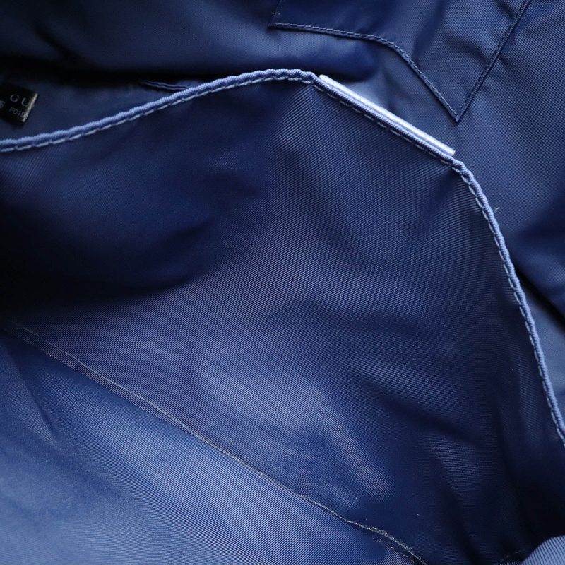 Gucci Nylon Leather Backpack Navy - Barde - Image 6