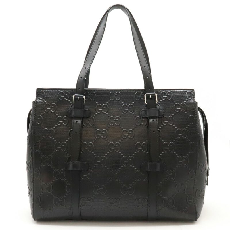 Gucci Leather GG Embossed Tote Bag - Barde