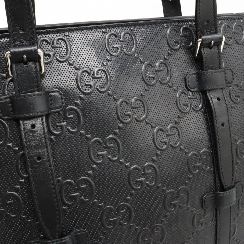 Gucci Leather GG Embossed Tote Bag - Barde - Image 9