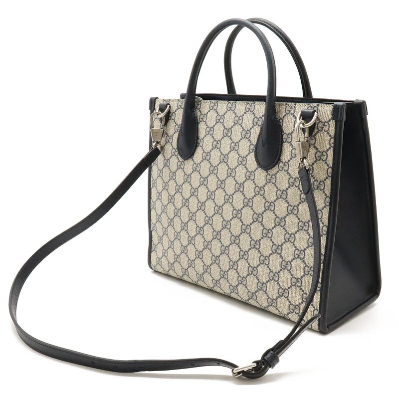 Gucci GG Small Tote Bag 2WAY Ivory Navy - Barde - Image 2