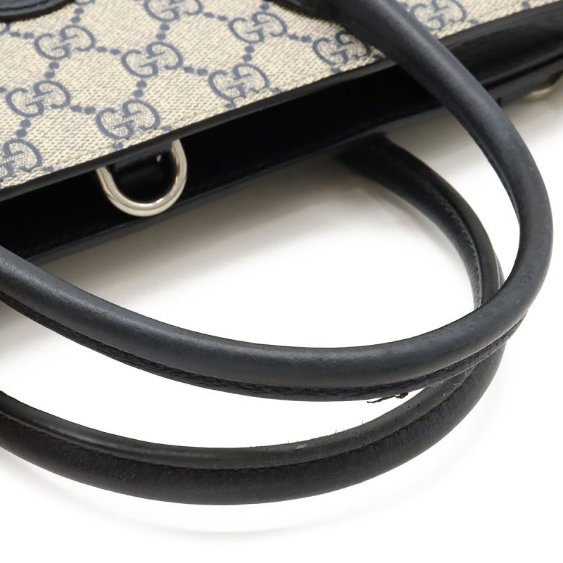 Gucci GG Small Tote Bag 2WAY Ivory Navy - Barde - Image 4